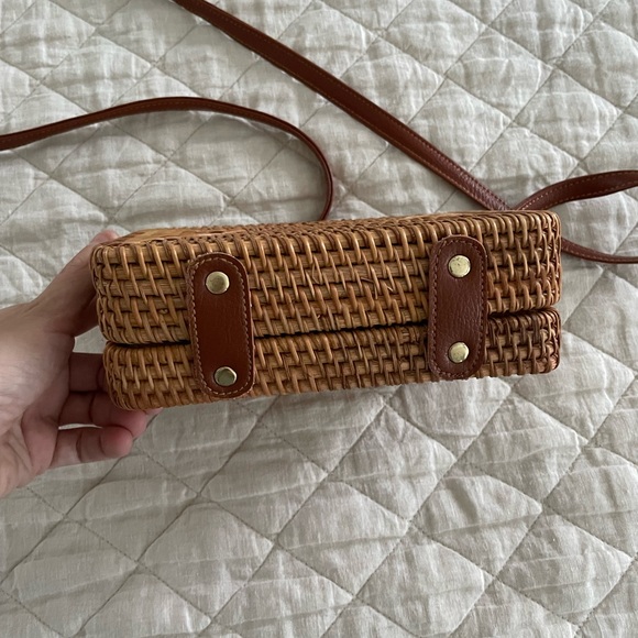 NWOT ASOS Rattan Crossbody Square Bag - Picture 4 of 5